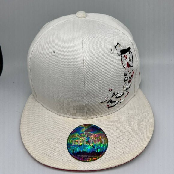 Air Jordan 7 1/8 Jumpman Hat Fitted Cap‎ Men White - Picture 1 of 9